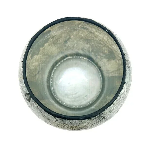 Handmade Halloween Design Glass Dome Candle Holder “Witches Cauldron” Decoupaged - Picture 5 of 13